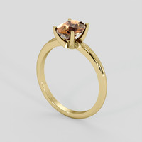 2.50 Ct. Brown Sapphire Ring, 18K Yellow Gold 2
