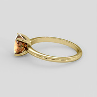 2.50 Ct. Brown Sapphire Ring, 18K Yellow Gold 4