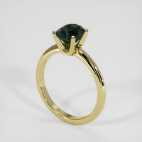 1.81 Ct. Bluish Green Sapphire Ring, 18K Yellow Gold 2