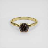 1.43 Ct. Brown Sapphire Ring, 18K Yellow Gold 1