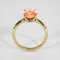 3.00 Ct. Padparadscha Sapphire Ring, 18K Yellow Gold 3