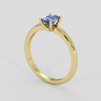 1.04 Ct. Blue Sapphire Ring, 18K Yellow Gold 2