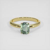 1.44 Ct. Green Sapphire Ring, 18K Yellow Gold 1