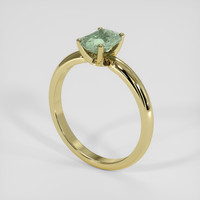 1.44 Ct. Green Sapphire Ring, 18K Yellow Gold 2