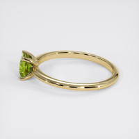 0.56 Ct. Green Sapphire Ring, 18K Yellow Gold 4