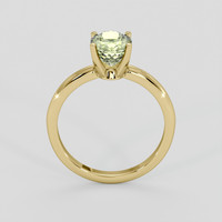 2.20 Ct. Yellowish Green Sapphire Ring, 18K Yellow Gold 3