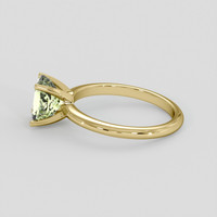 2.20 Ct. Yellowish Green Sapphire Ring, 18K Yellow Gold 4