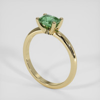 1.01 Ct. Bluish Green Sapphire Ring, 18K Yellow Gold 2