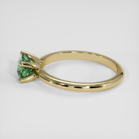 1.01 Ct. Bluish Green Sapphire Ring, 18K Yellow Gold 4