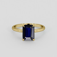 2.27 Ct. Blue Sapphire Ring, 18K Yellow Gold 1