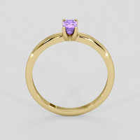 0.38 Ct. Pinkish Purple Sapphire Ring, 18K Yellow Gold 3