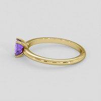 0.38 Ct. Pinkish Purple Sapphire Ring, 18K Yellow Gold 4