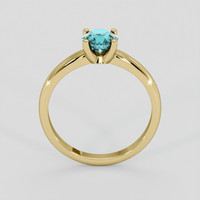 1.02 Ct. Greenish Blue Sapphire Ring, 18K Yellow Gold 3