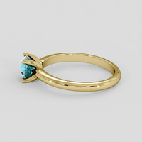1.02 Ct. Greenish Blue Sapphire Ring, 18K Yellow Gold 4