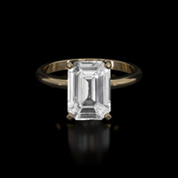 4.00 Ct. Sapphire Ring, 18K Yellow Gold 1