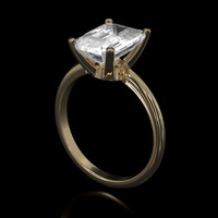 4.00 Ct. Sapphire Ring, 18K Yellow Gold 2