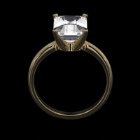 4.00 Ct. Sapphire Ring, 18K Yellow Gold 3