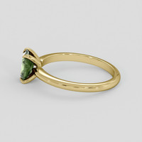 1.01 Ct. Green Sapphire Ring, 18K Yellow Gold 4