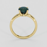 1.40 Ct. Bluish Green Sapphire Ring, 18K Yellow Gold 3