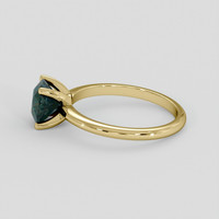 1.40 Ct. Bluish Green Sapphire Ring, 18K Yellow Gold 4