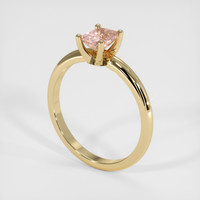 0.95 Ct. Padparadscha Sapphire Ring, 18K Yellow Gold 2