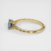 0.74 Ct. Greyish Blue Sapphire Ring, 18K Yellow Gold 4