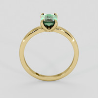 1.02 Ct. Bluish Green Sapphire Ring, 18K Yellow Gold 3