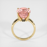 9.97 Ct. Padparadscha Sapphire Ring, 18K Yellow Gold 3