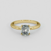 1.40 Ct. Green Sapphire Ring, 18K Yellow Gold 1
