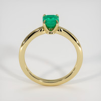 0.70 Ct. Emerald Ring, 18K Yellow Gold 3