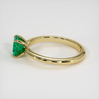 0.70 Ct. Emerald Ring, 18K Yellow Gold 4