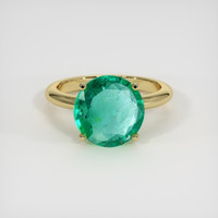 4.56 Ct. Emerald Ring, 18K Yellow Gold 1