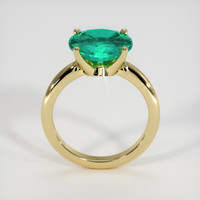 4.56 Ct. Emerald Ring, 18K Yellow Gold 3