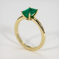 1.23 Ct. Emerald Ring, 18K Yellow Gold 2