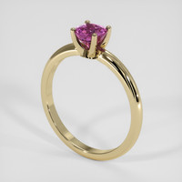1.04 Ct. Pink Sapphire Ring, 18K Yellow Gold 2