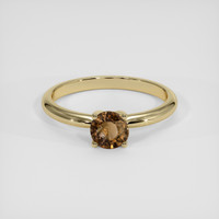 0.70 Ct. Brown Sapphire Ring, 18K Yellow Gold 1