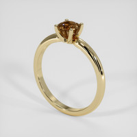 0.70 Ct. Brown Sapphire Ring, 18K Yellow Gold 2