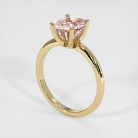 3.06 Ct. Padparadscha Sapphire Ring, 18K Yellow Gold 2