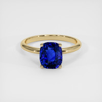 2.62 Ct. Blue Sapphire Ring, 18K Yellow Gold 1