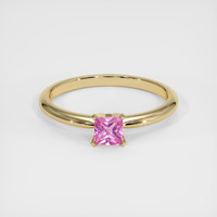 0.36 Ct. Sapphire Ring, 18K Yellow Gold 1