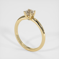 0.66 Ct. Peach Sapphire Ring, 18K Yellow Gold 2