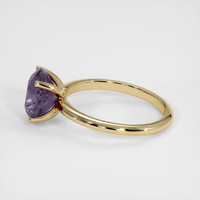 2.41 Ct. Violet Sapphire Ring, 18K Yellow Gold 4