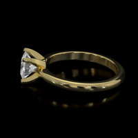 0.90 Ct. White Sapphire Ring, 18K Yellow Gold 4