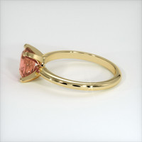 1.34 Ct. Orangish Brown Sapphire Ring, 18K Yellow Gold 4