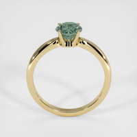 1.01 Ct. Bluish Green Sapphire Ring, 18K Yellow Gold 3