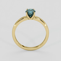 0.90 Ct. Greenish Blue Sapphire Ring, 18K Yellow Gold 3