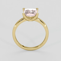 2.18 Ct. Peach Sapphire Ring, 18K Yellow Gold 3