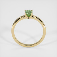 0.49 Ct. Green Sapphire Ring, 18K Yellow Gold 3