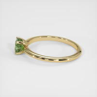 0.49 Ct. Green Sapphire Ring, 18K Yellow Gold 4