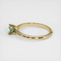 0.55 Ct. Green Sapphire Ring, 18K Yellow Gold 4